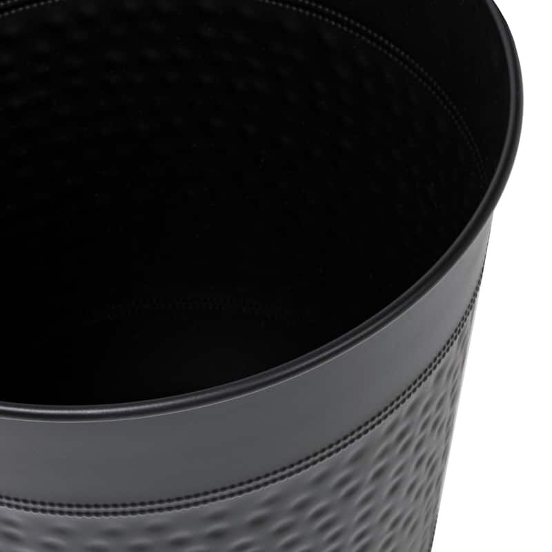 happimess Riley Hammered Steel Accent 2-Gallon Wastebasket