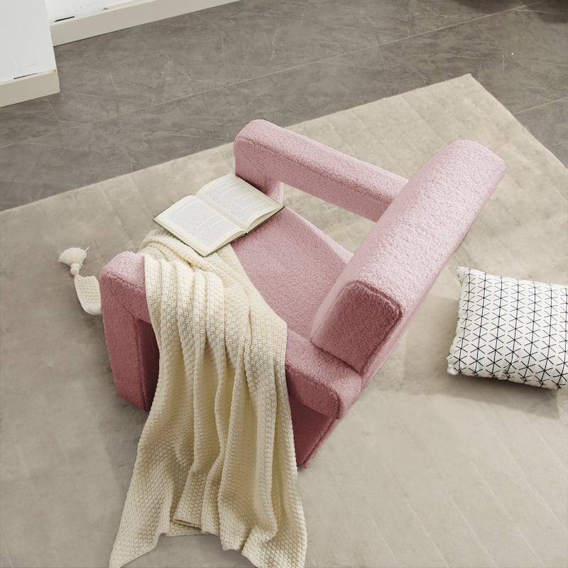 Sherpa Adirondack Chair for Living Room, Upholstered Accent Chair