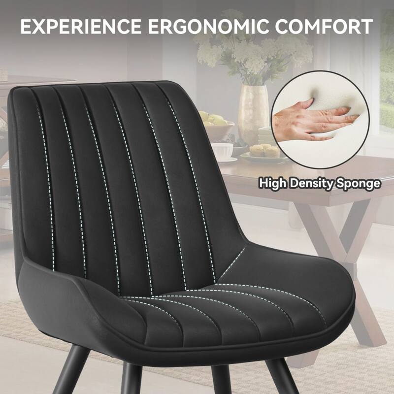 4-piece Modern Upholstered Dining Chairs Set with Metal Legs (Excluding Table)