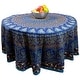 preview thumbnail 1 of 5, Cotton Floral Elephant Jamboree Round Tablecloth Collection - 81 inches