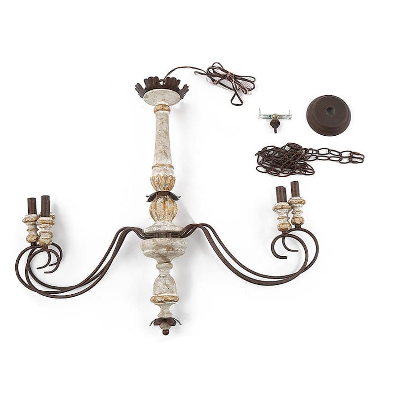 The Gray Barn Farmhouse Wood Rustic French Country Chandelier - D31''*H28''