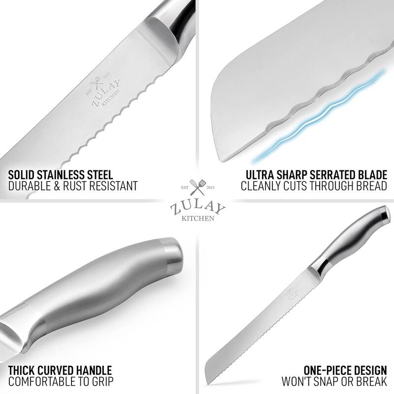 Zulay Kitchen Serrated Bread Knife