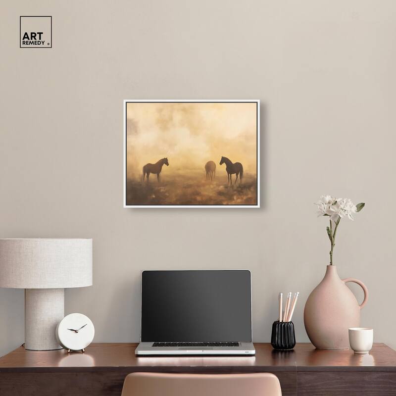 Equine Trio Canvas by Art Remedy