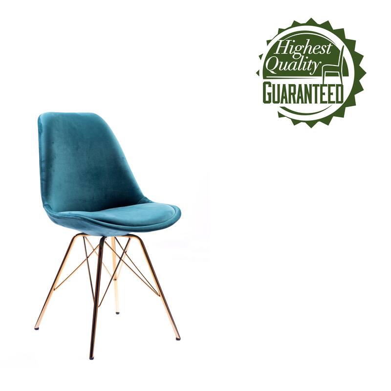 Porthos Home Alia Dining Chairs Set Of 2, Velvet And Gold Chrome Legs
