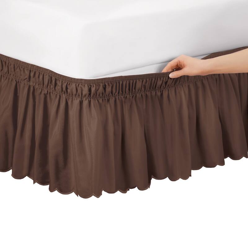 Scalloped Wrap Ruffle Bedskirt