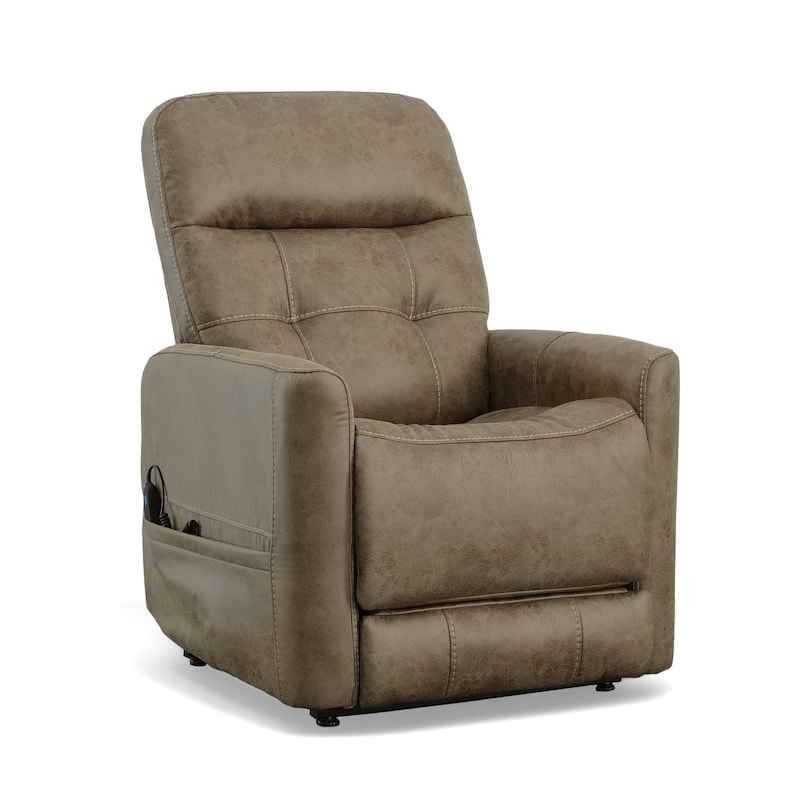 Kenner Sand Power Lift Recliner with Power Headrest & Lumbar by Flexsteel