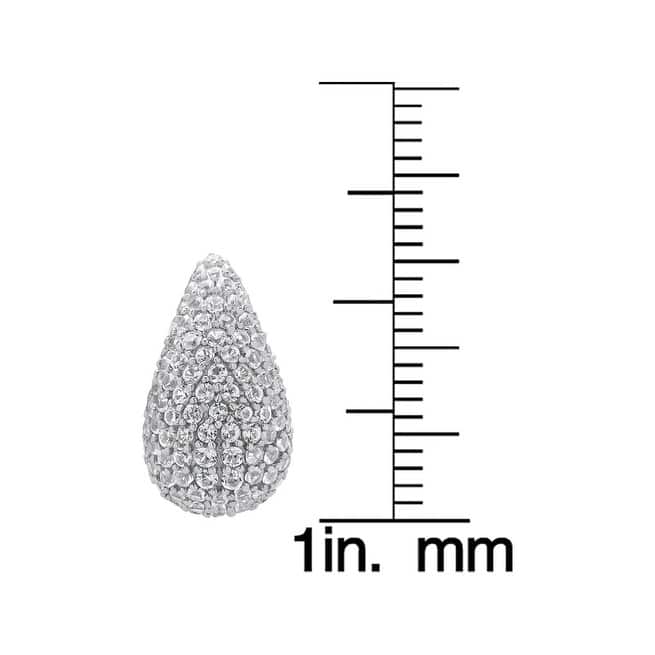 Victoria Townsend Sterling Silver Lab White Sapphire Teardrop Earrings