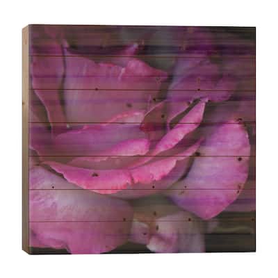 Read Between The Petals Print On Wood by Magda Indigo - Multi-Color