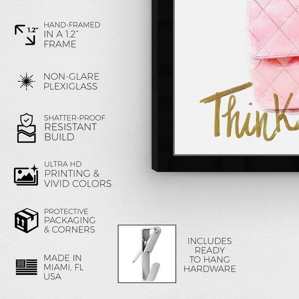 Shop Oliver Gal Like A Lady Boss Typography And Quotes Framed Wall Art Prints Empowered Women Quotes And Sayings Pink Gold Overstock 31287365