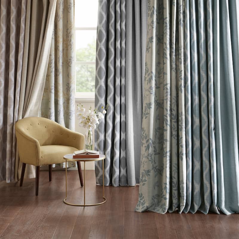 SunSmart Kagen Printed Ikat Blackout Patio Curtain