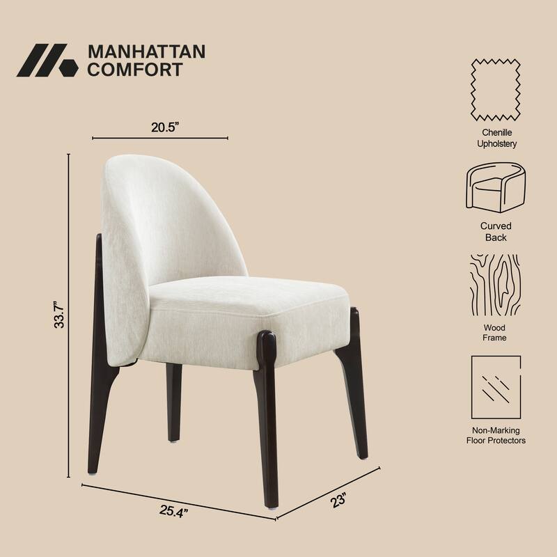 Oslo Chenille Wood Side Chair Set of 2