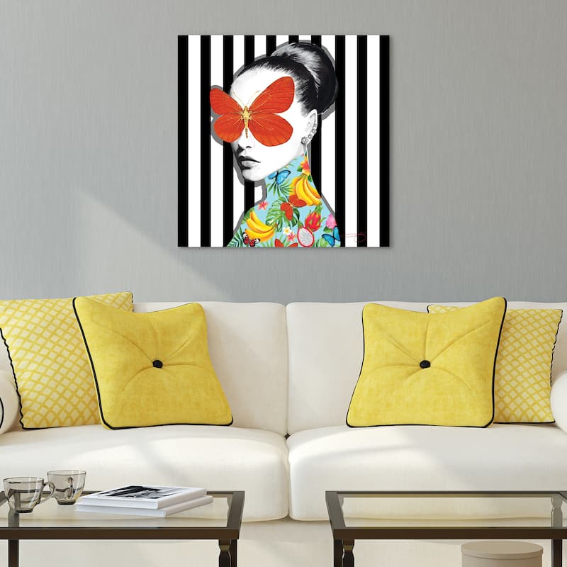 "Beautiful Women & Flowers" Frameless Tempered Glass Graphic Wall Art