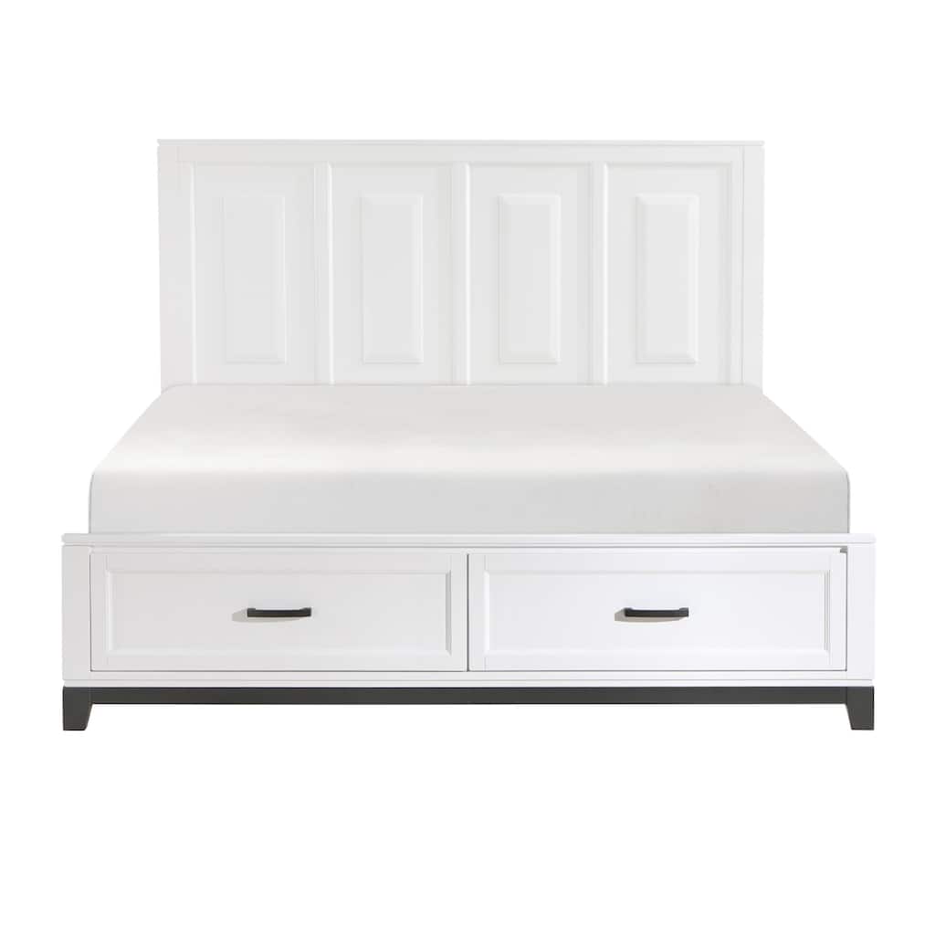 Saratoga White Storage Platform Bed