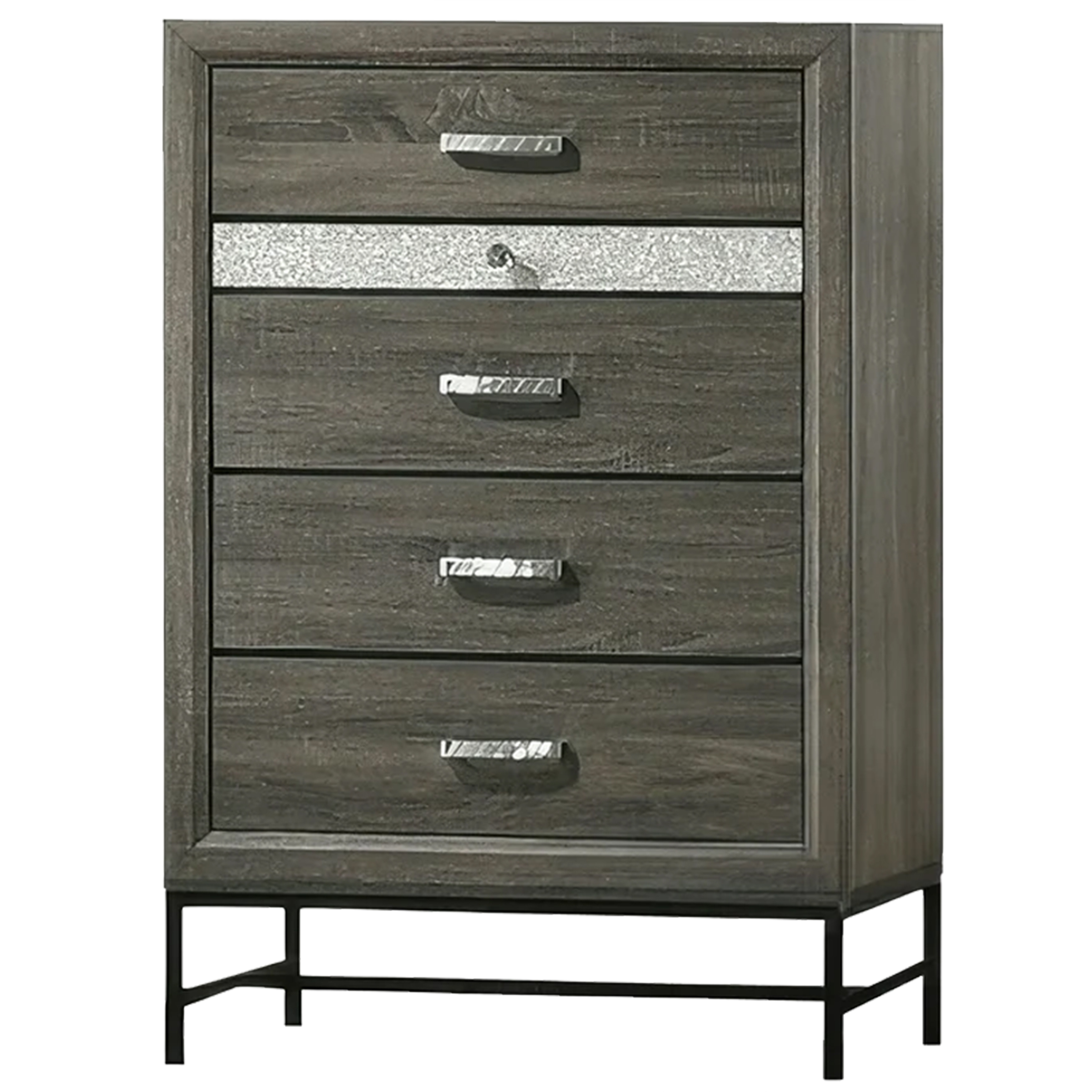 silver and black dresser Lito Tall Chest, 4 Drawers w 1 Jewelry Tray, Glam Silver, Gray Color:White/Black Suitable for larger spaces ELLIATT Easy Spirit Delicia 7.5