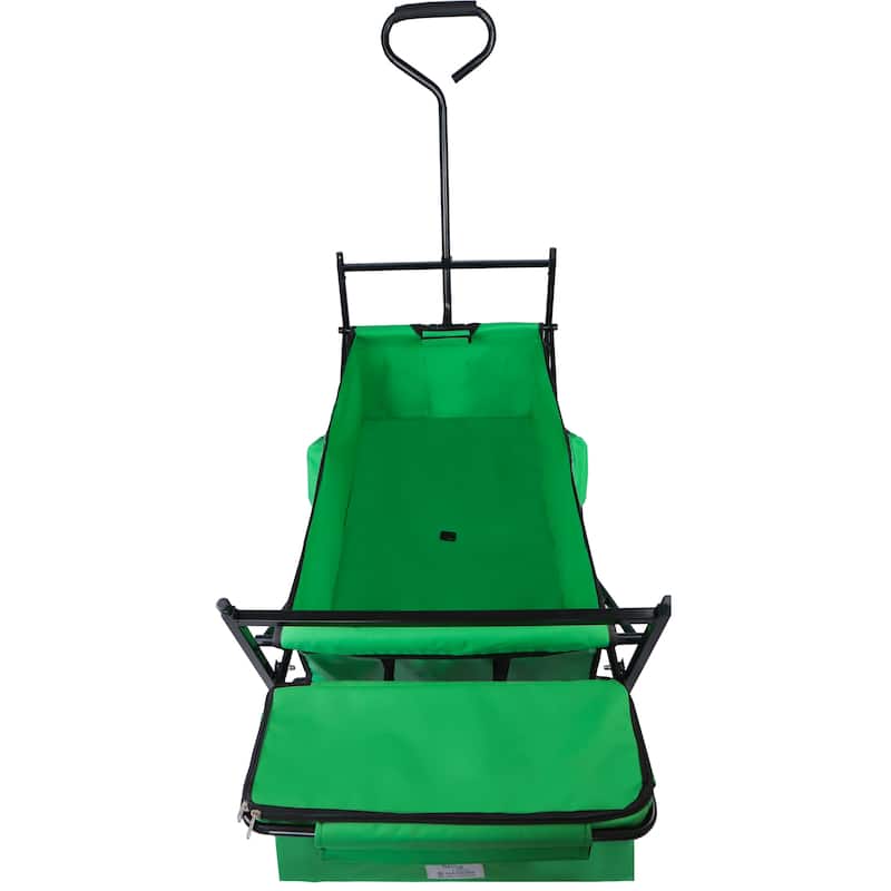 Outdoor Camping Kids Foldable Wagon,Portable Beach Trolley Cart with Removable Canopy