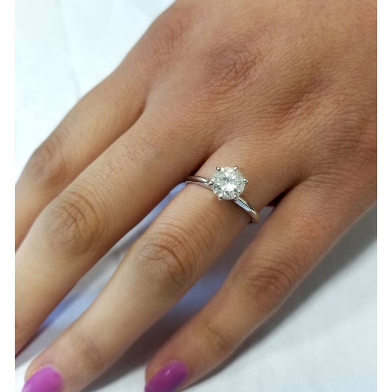 1 1/4ct Solitaire Diamond Engagement Ring White Gold