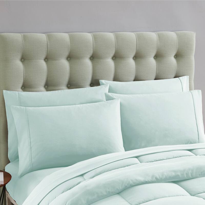 Sweet Home Collection Luxury Solid Bed-In-a-Bag with Sheet Set