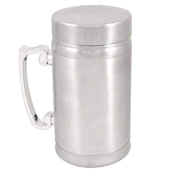 Unique Bargains Unique Bargains Camping Plastic Handle Stainless Steel Tea Water Drink Cup 283ml