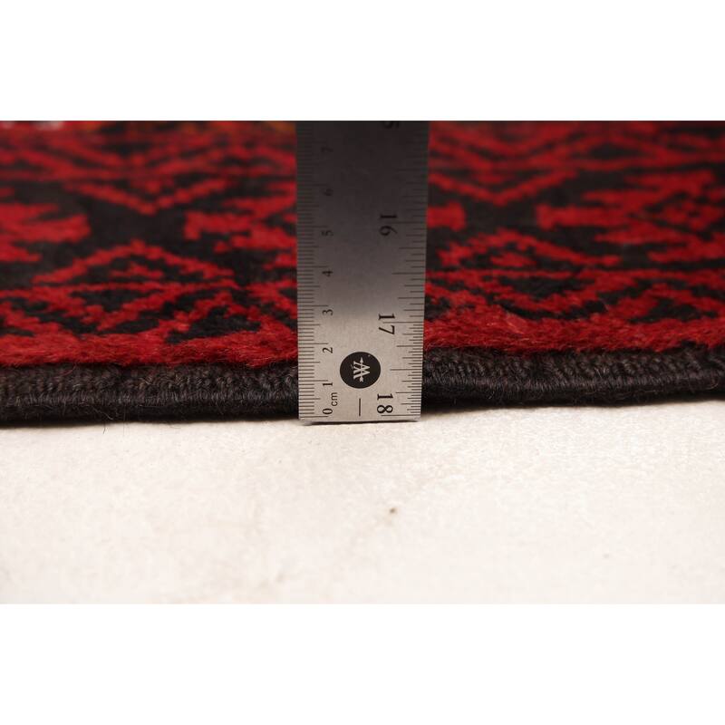 ECARPETGALLERY Hand-knotted Teimani Black, Red Wool Rug - 3'3 x 6'2