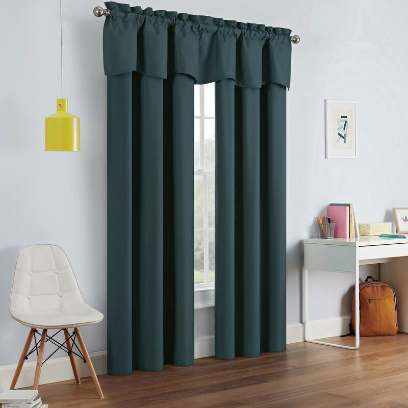 Eclipse Kendall Solid Scalloped Valance