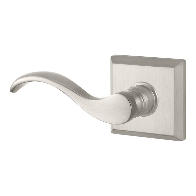Baldwin Curve Keyed Entry Single Cylinder Leverset with Traditional - Satin Nickel