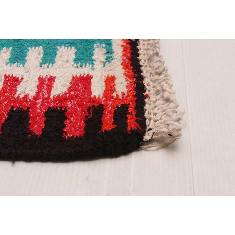 ECARPETGALLERY Flat-Weave Ankara Black, Red Cotton Kilim - 7'10 x 12'8