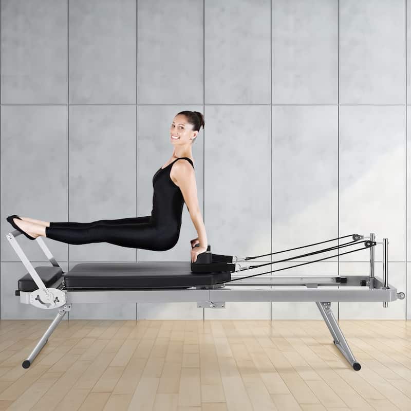 ZENOVA Pilates Reformer，Foldable Pilates Reformer Machine for Home and Gym Use