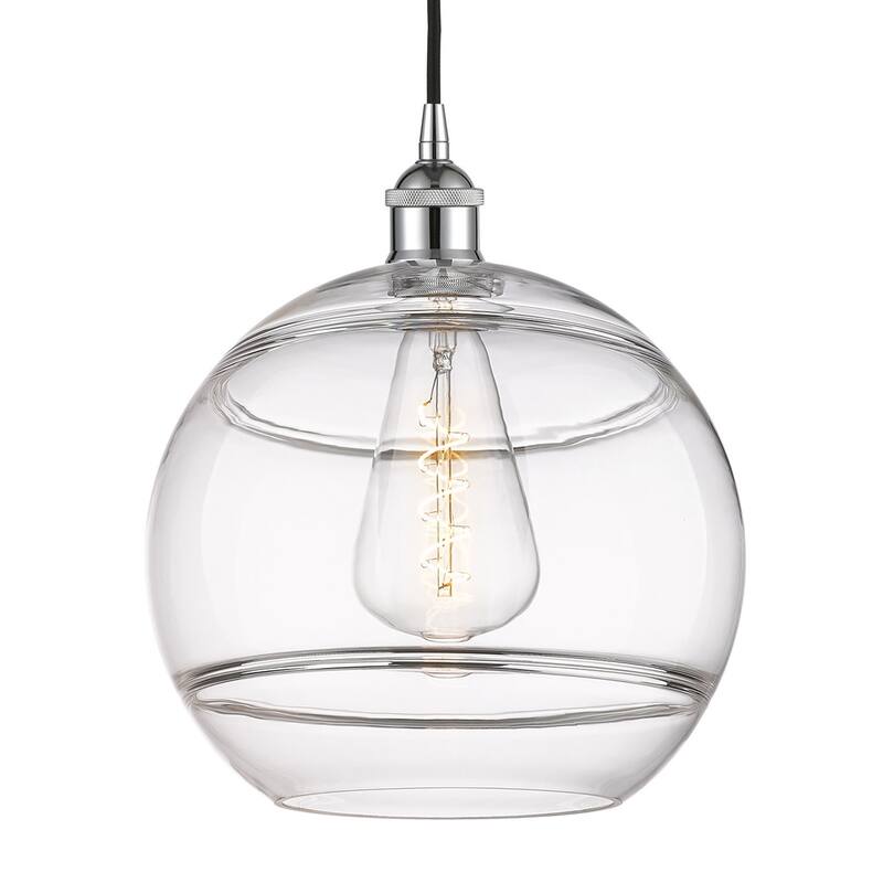 Innovations Lighting 616-1P 13 12 Rochester Pendant Rochester 12" Wide - Polished Chrome / Clear