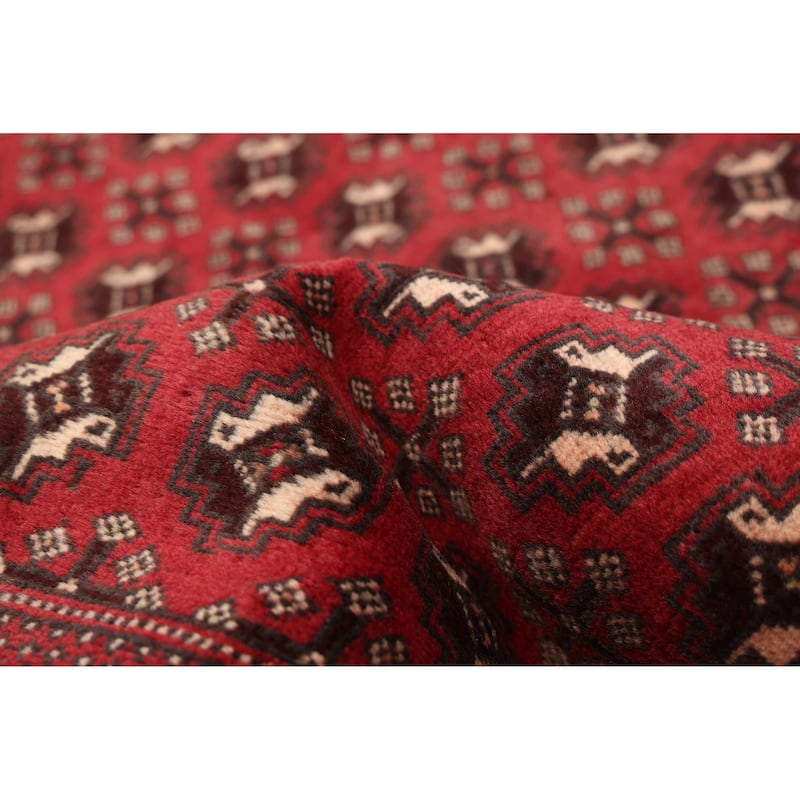 ECARPETGALLERY Hand-knotted Teimani Red Wool Rug - 2'8 x 9'6