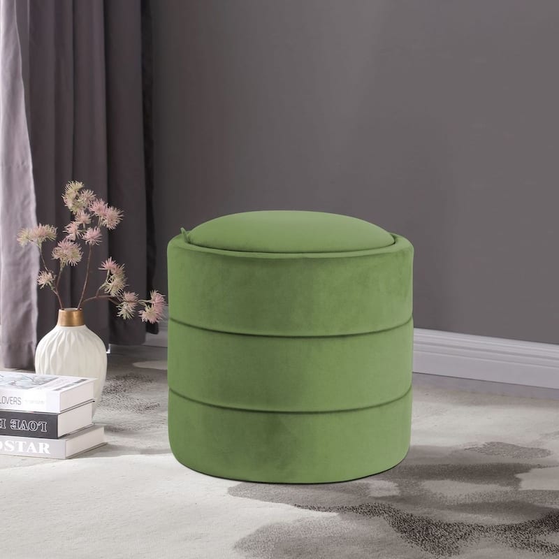 HomePop Storage Round Ottoman