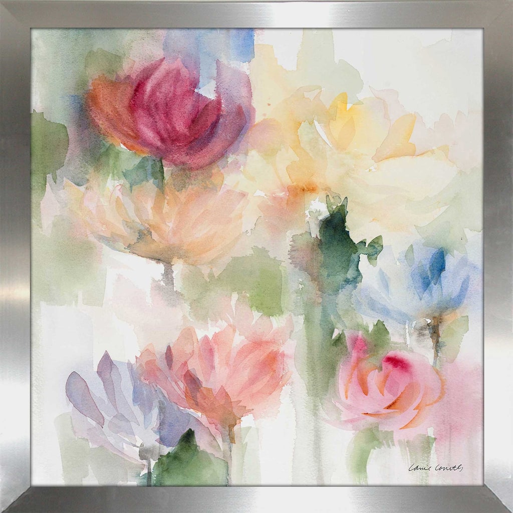 "Gardening in the Rain (Square)" Print on Acrylic