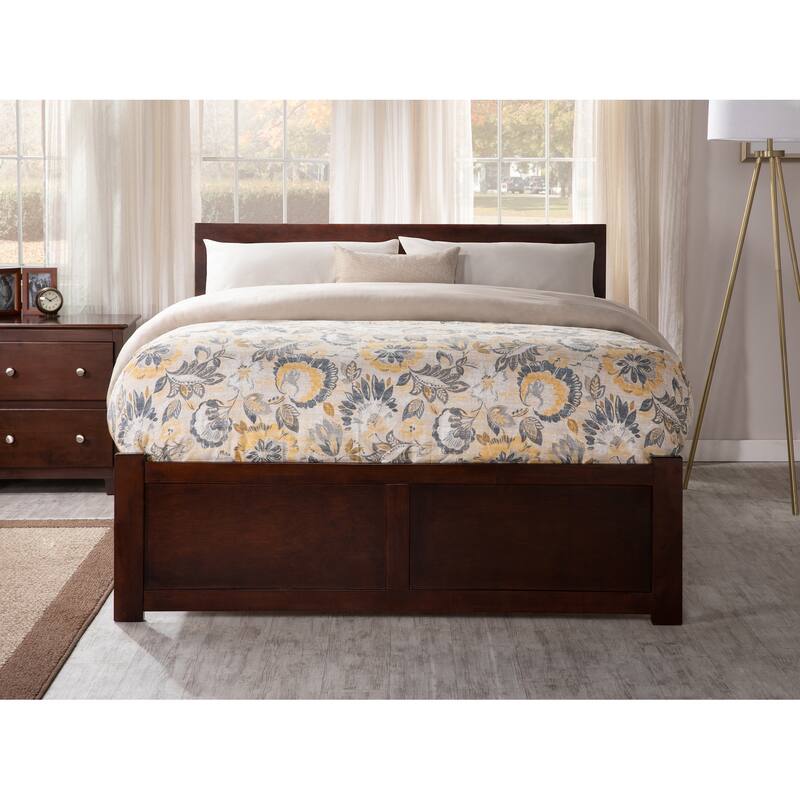 AFI Orlando Platform Bed with Footboard & Twin XL Trundle