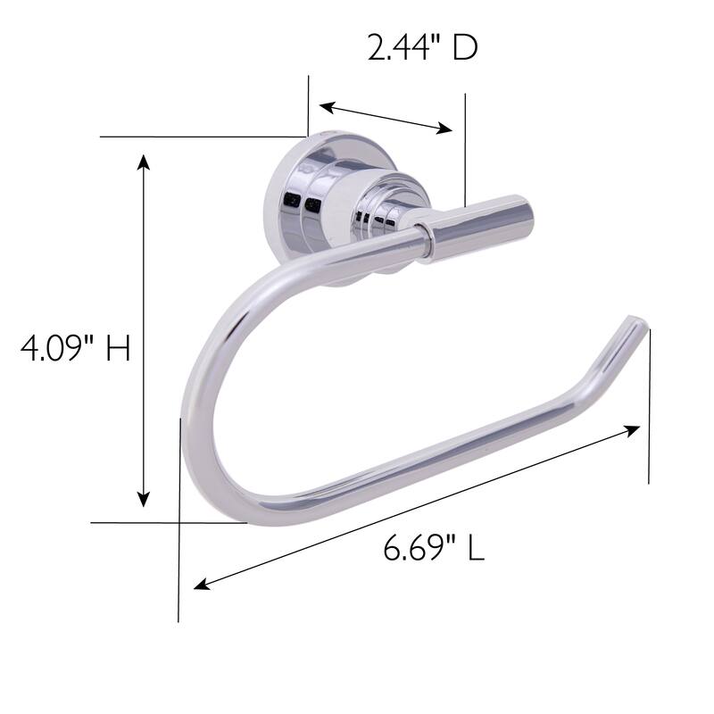 Design House Geneva Contemporary Polished Chrome Towel Ring