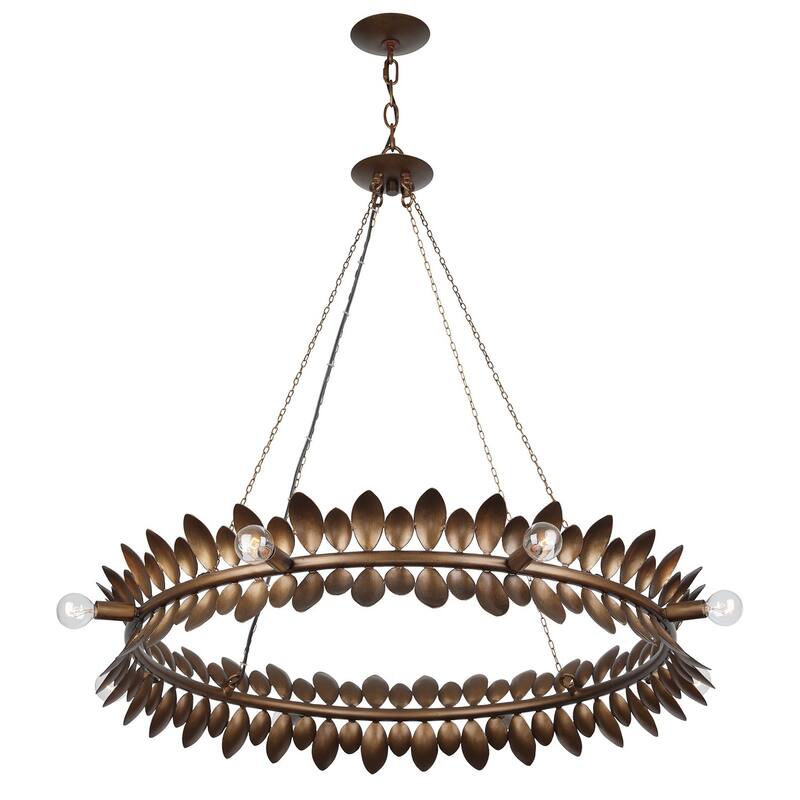 Heiress 8-Light Chandelier in Patinated Bronze by Breegan Jane