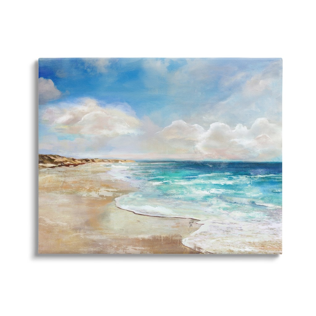 Stupell Abstract Beach Shore Scene Canvas Wall Art Design by Carson Lyons
