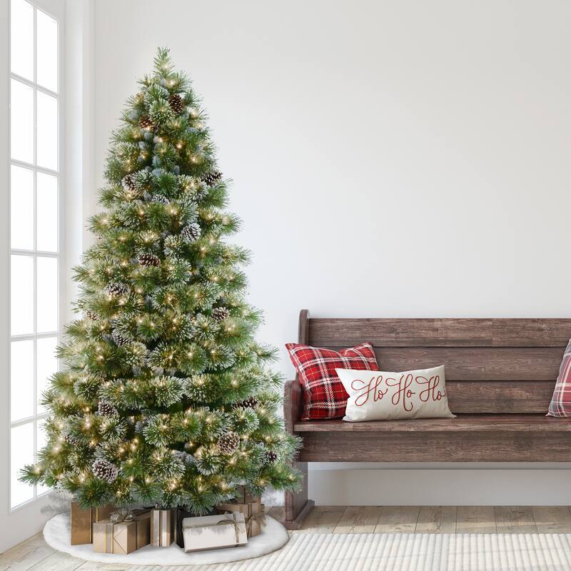 Puleo International 7 ft. Pre-Lit Springfield Fir Artificial Christmas Tree