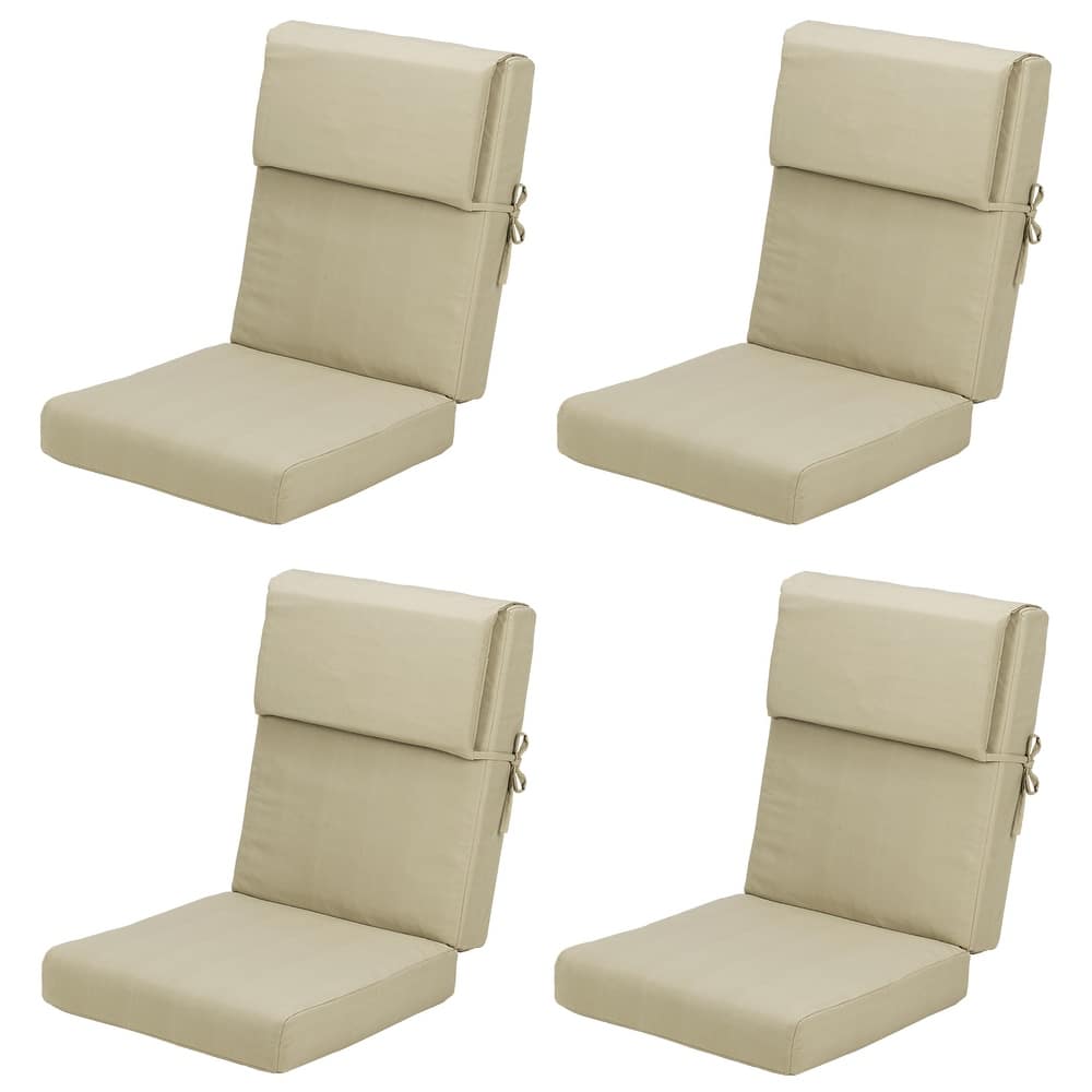 Aoodor Patio High Back Chair Cushions Set of 4