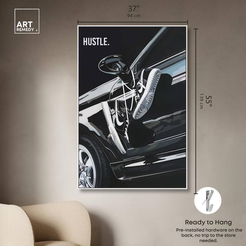 Sneaker Lace Car Canvas by Art Remedy