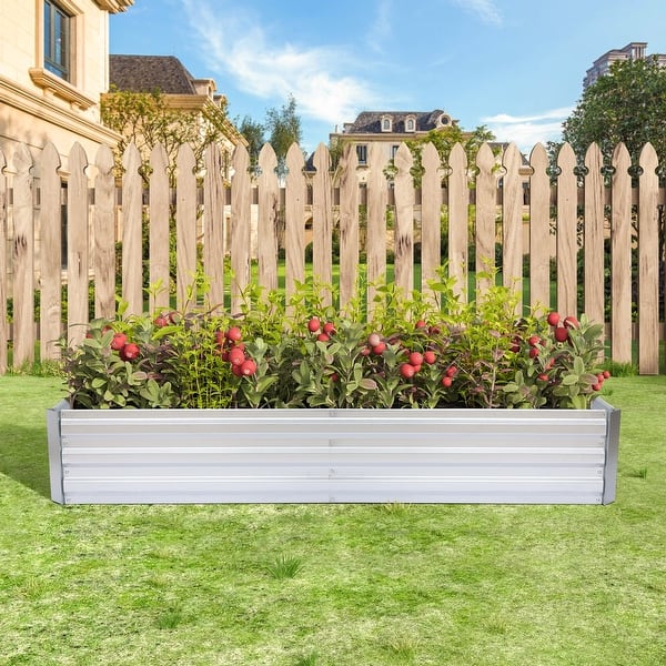 72in Rectangular Galvanized Steel Raised Garden Bed - On Sale - Bed ...