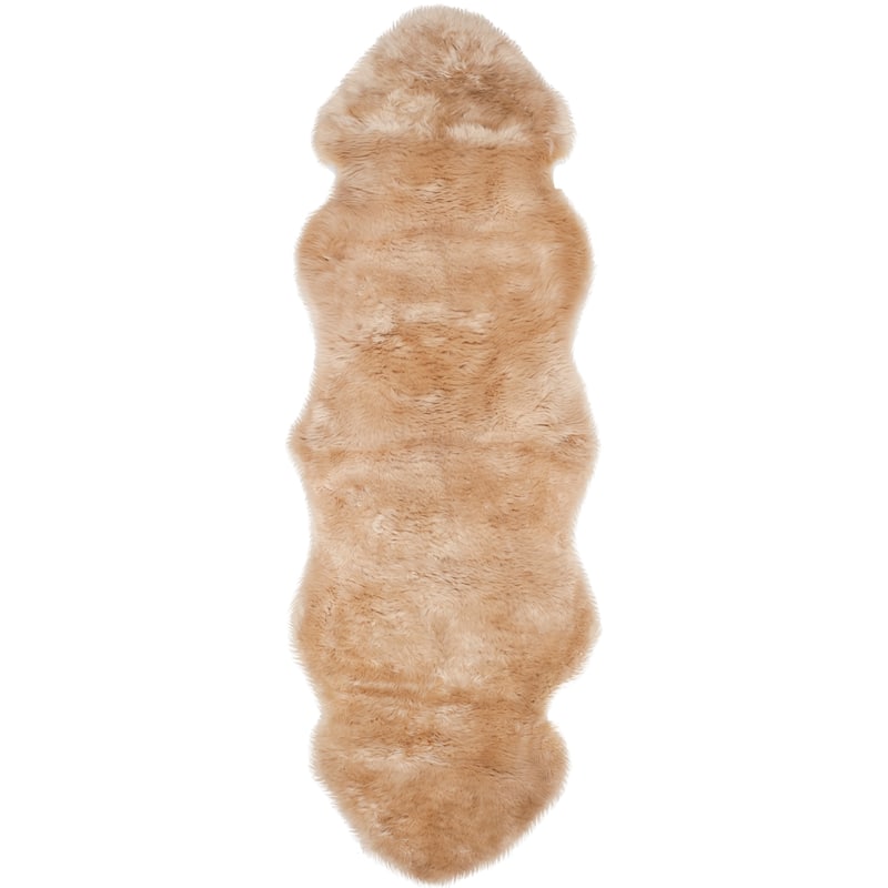 SAFAVIEH Handmade Natural Sheepskin Leanca 3.4-inch Thick Rug