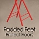 preview thumbnail 5 of 6, Trademark Home 24-Inch Folding Stool, Red