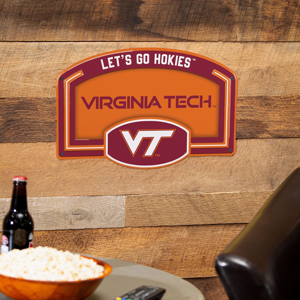 Virginia Tech Embossed Steel Wall Sign, 11" x 17"