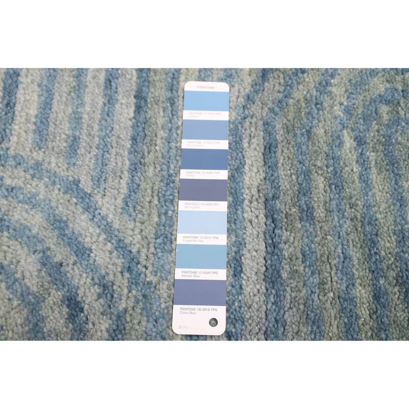 ECARPETGALLERY Hand-knotted Peshawar Ziegler Light Blue Wool Rug - 5'1 x 6'11