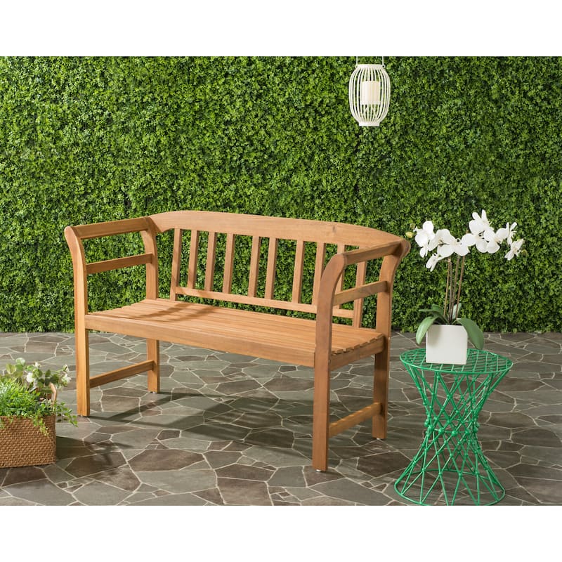 SAFAVIEH Outdoor Aliza 2-Seat Bench - 20Wx49Dx31H - Natural