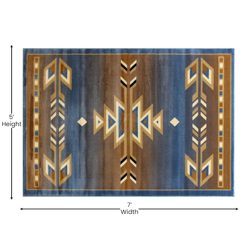 Multipurpose Southwestern Style Patterned Indoor Area Rug