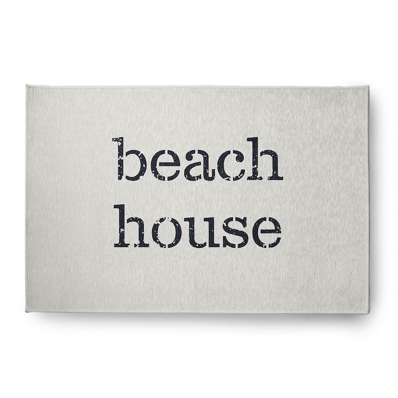 Beach House Nautical Chenille Rug - White - 4' x 6'