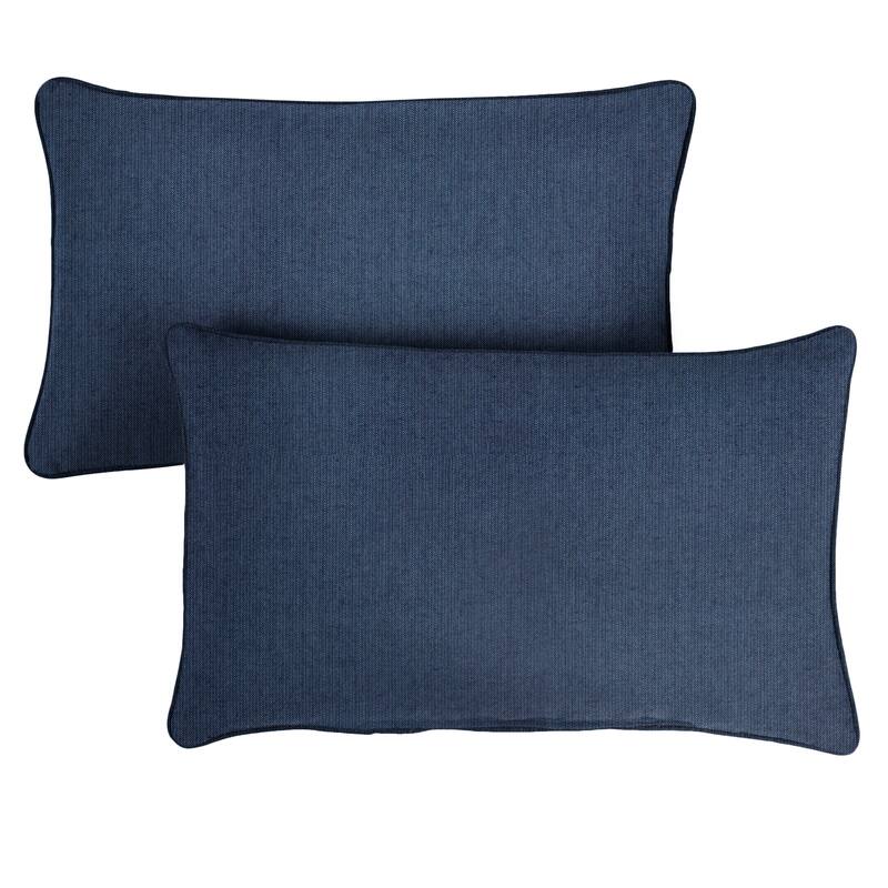 Sunbrella Spectrum Indigo Corded Indoor/ Outdoor Pillows (Set of 2)