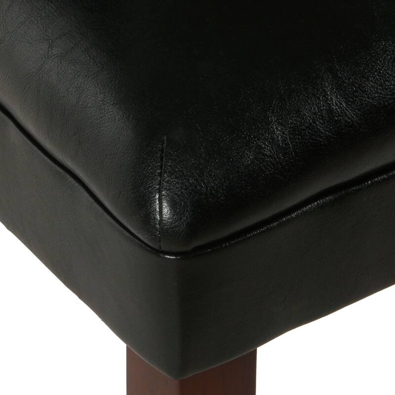 Homepop Parsons Dining Chair - Black Faux Leather - set of 2