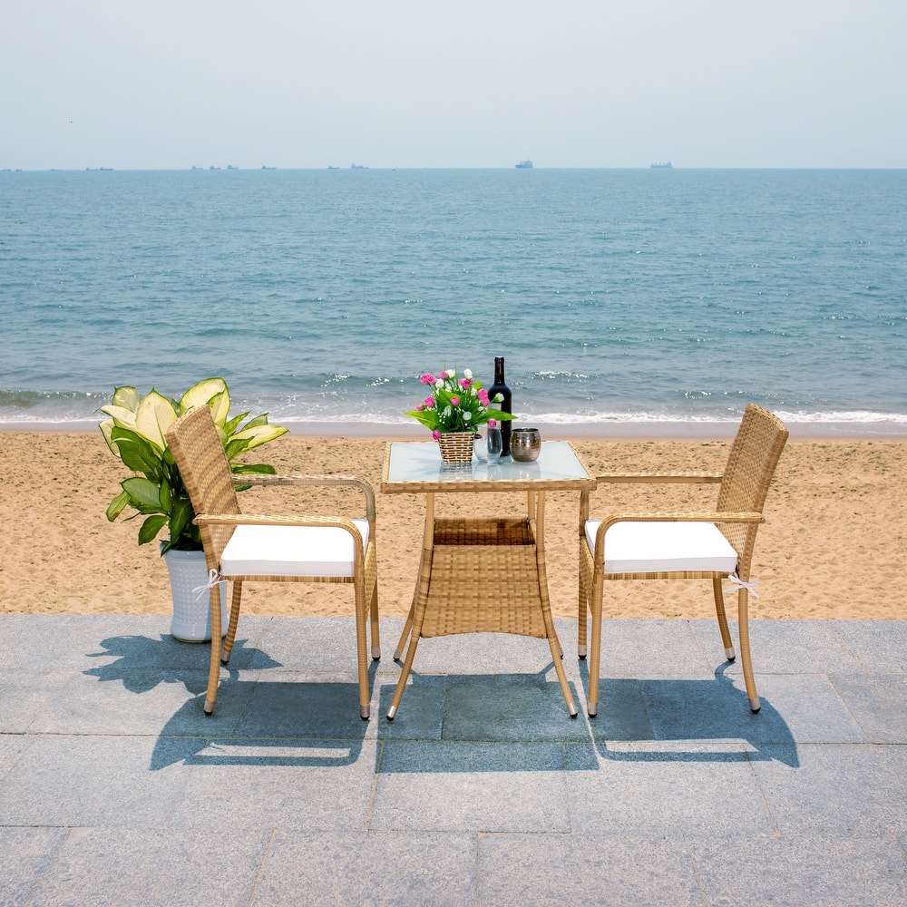 SAFAVIEH Outdoor Sheva 3-Piece Bistro Set - 24Wx24Dx33H