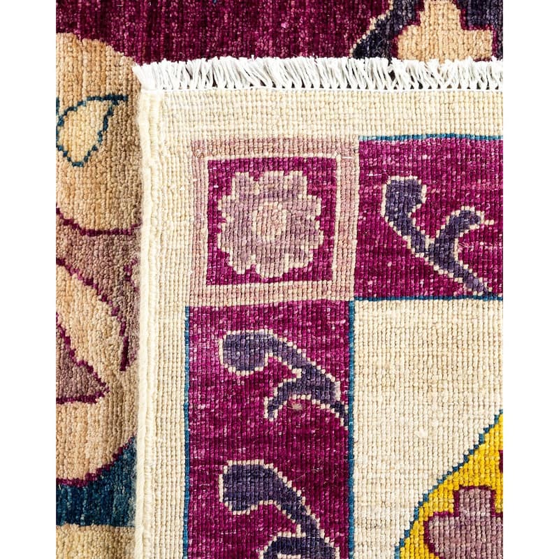 Overton Hand Knotted Wool Vintage Inspired Modern Contemporary Eclectic Multi Area Rug - 9' 0" x 11' 4"